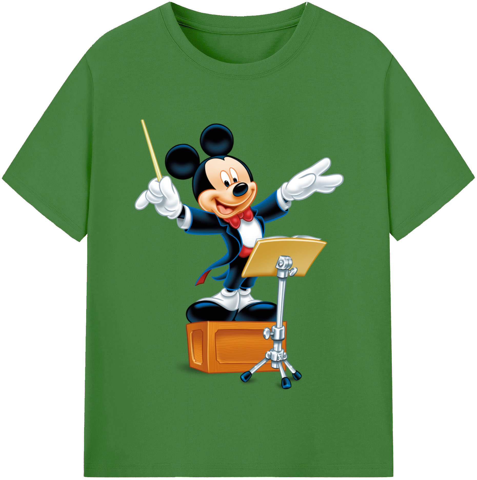 （画像用） ミッキーマウス Mickey Mouse レディースカジュアルプリントTシャツ（綿100％）